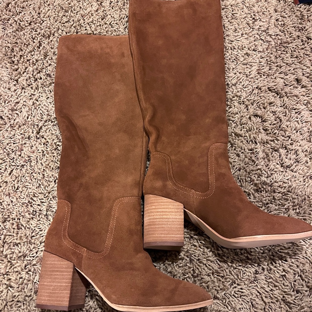 Steve Madden Knee High Brown Suede Boots